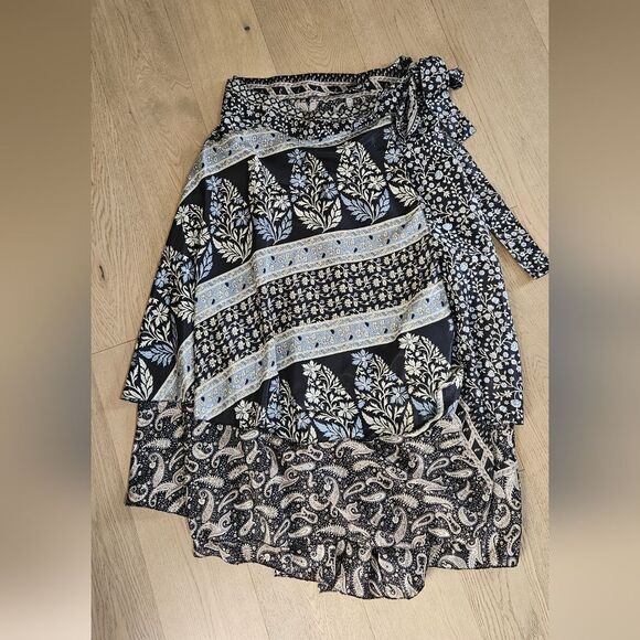Floral and Paisley Wrap Skirt - Picture 2 of 2